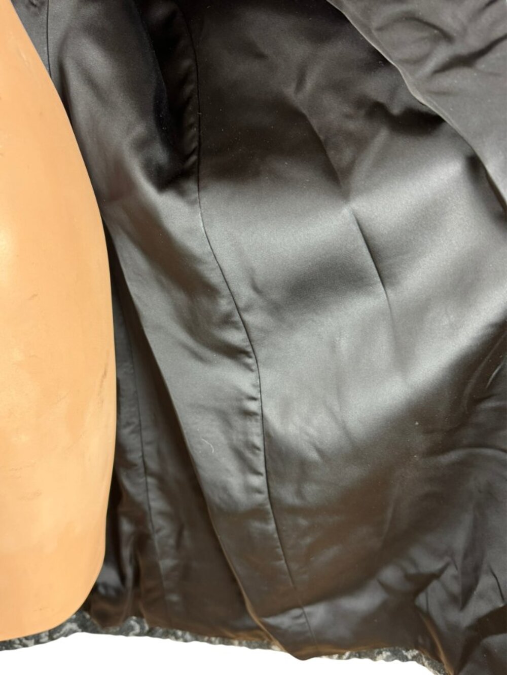 1960s Double‑Breasted Wool Jacquard Evening Coat w/ Mink Trim – Armand Paris NY - Picture 10 of 10